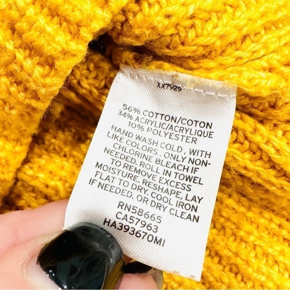 Halogen Mustard Yellow Chunky Turtleneck Sweater - Picture 5 of 8